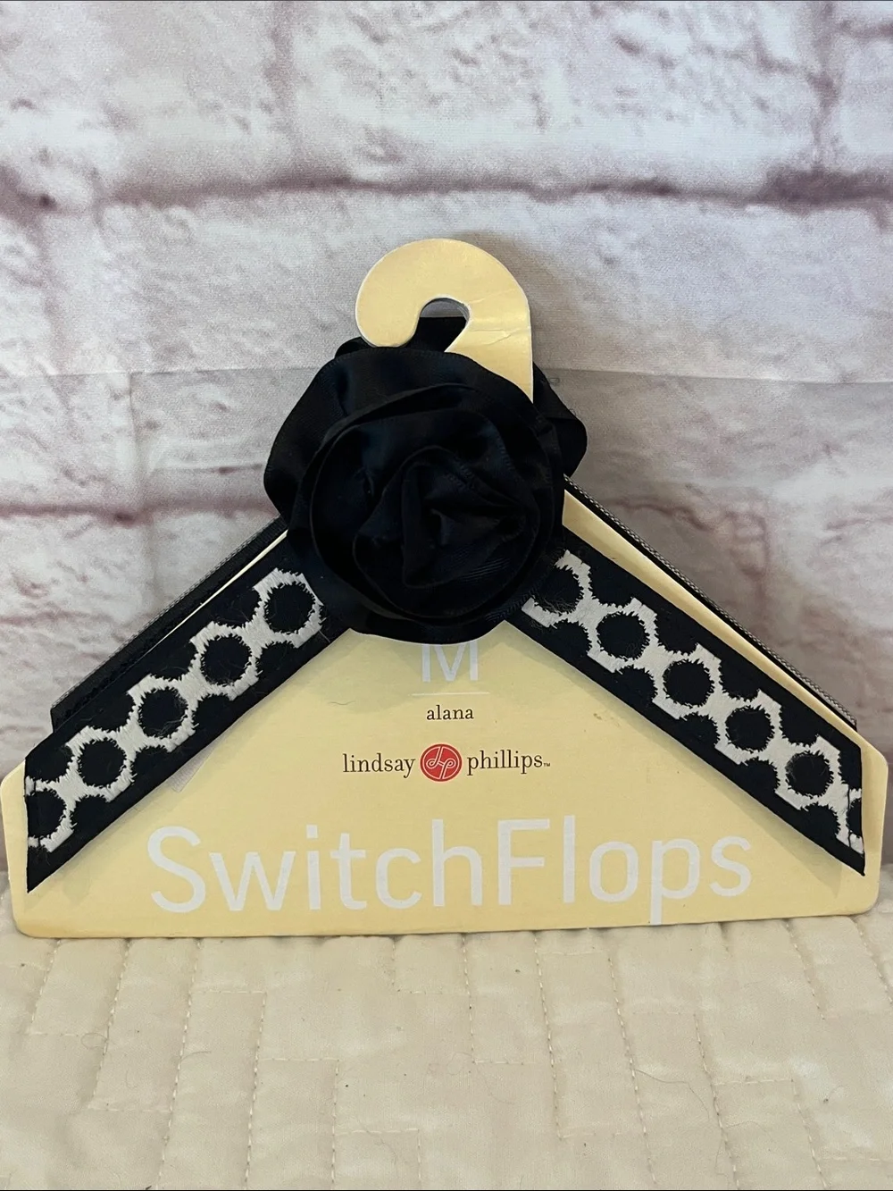lindsay phillips Black and White Polka Dot SwitchFlops Strap Set